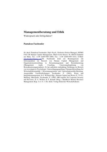 Managementberatung und Ethik.pdf - Kambs Consulting