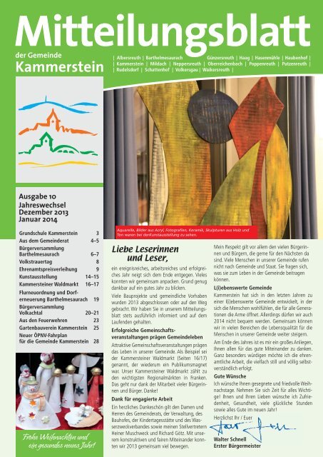 Mitteilungsblatt Dezember 2013 (PDF) - Gemeinde Kammerstein