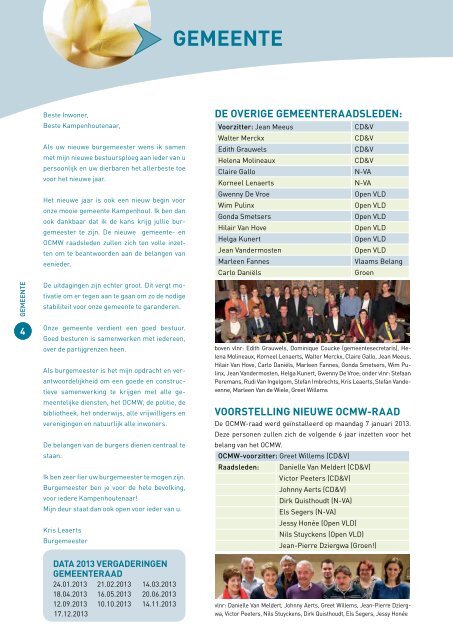 Onze nieuwe bestuursleden - p3 - Gemeente Kampenhout