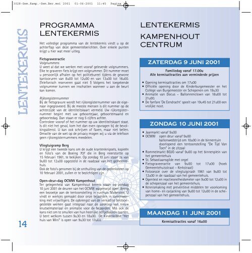 GEMEENTEBERICHTEN - Gemeente Kampenhout