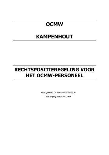 RPR Specifieke functies - Gemeente Kampenhout