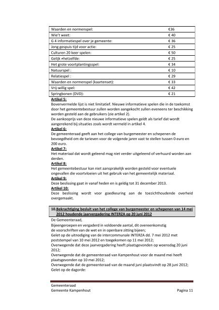 Gemeente Kampenhout Provincie Vlaams-Brabant Proces-Verbaal ...