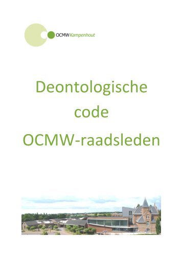 Deontologische code OCMW-raadsleden - Gemeente Kampenhout