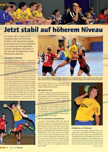 Handball - TSV SchwabmÃ¼nchen
