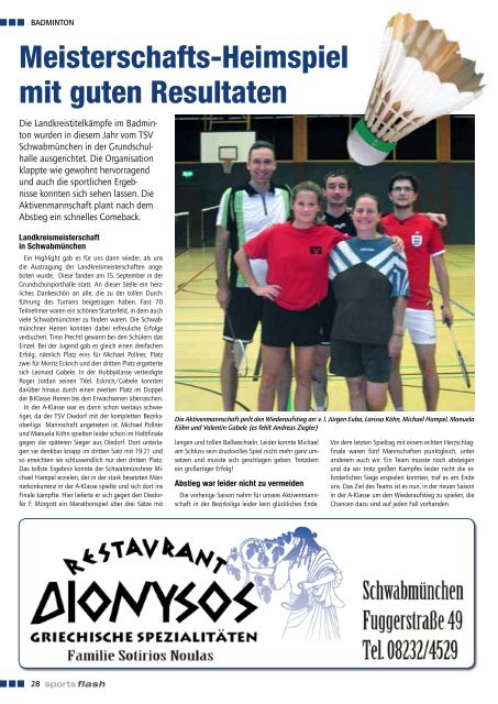 Ausgabe 3/ 2012 - TSV SchwabmÃ¼nchen