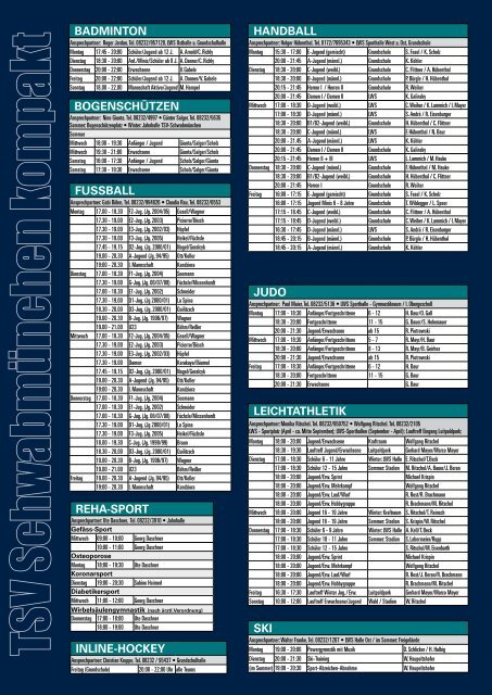 Ausgabe 2/ 2012 - TSV SchwabmÃ¼nchen