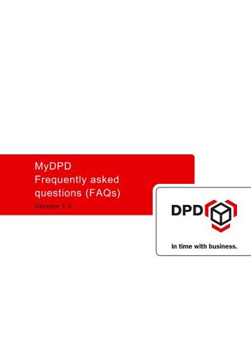 Faqs - DPD