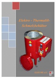 Elektro - ThermalÃ¶l- SchmelzbehÃ¤lter - ELKUME eU