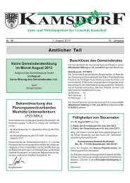 Amtsblatt, Monat August 2013 - Kamsdorf