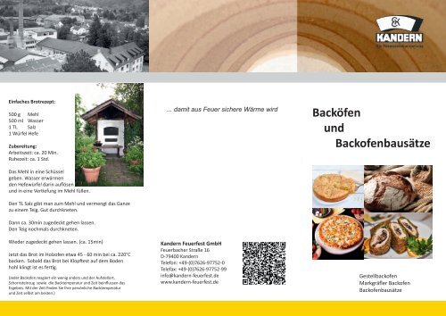 Flyer BACKEN downloaden - Kandern Feuerfest GmbH