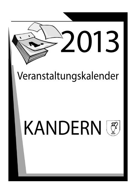 Veranstaltungskalender 2013 als PDF - Stadt Kandern