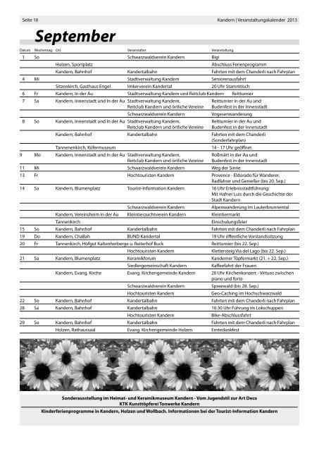 Veranstaltungskalender 2013 als PDF - Stadt Kandern