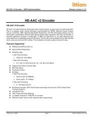 HE-AAC v2 Encoder - Kane Computing Ltd