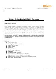 Ittiam Dolby Digital (AC3) Decoder - Kane Computing Ltd