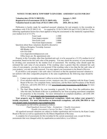 BRPub13.TXT - Notepad - Kane County Supervisor of Assessments