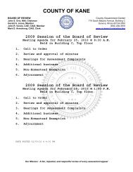 February 25, 2010 - Kane County Supervisor of Assessments
