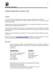 Toimintakertomus vuodelta 2011 - Kangasalan Ratsastajat ry