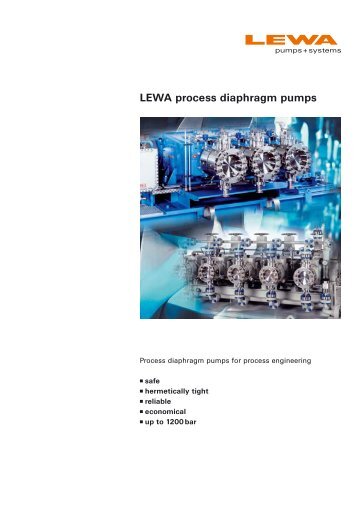 LEWA process diaphragm pumps