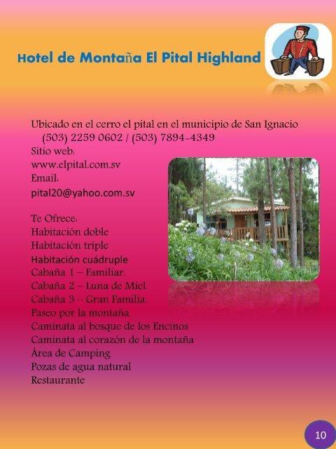 Catalogo turístico del municipio de San Ignacio