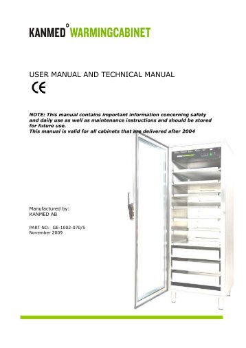 USER MANUAL AND TECHNICAL MANUAL - Kanmed