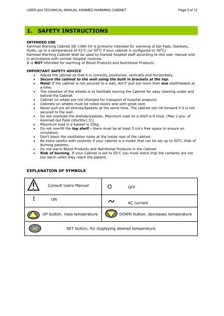 USER MANUAL AND TECHNICAL MANUAL - Kanmed