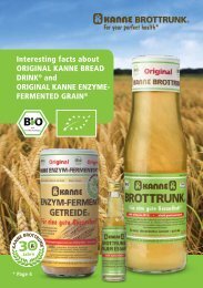 Interesting facts about ORIGINAL KANNE BREAD ... - Kanne Brottrunk