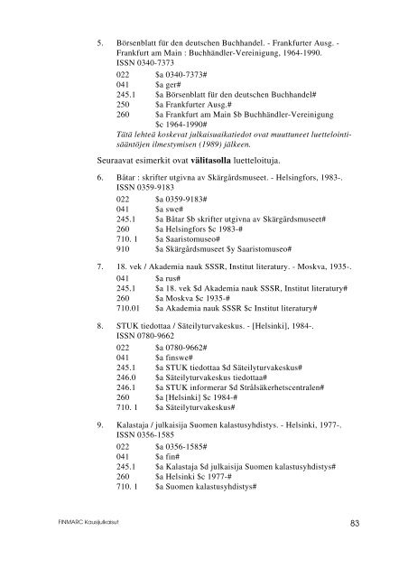 Kausijulkaisut - Kansalliskirjasto