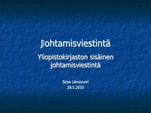 Sirpa LÃ¤nsivuori - Kansalliskirjasto