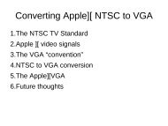 Converting Apple][ NTSC to VGA - KansasFest