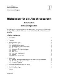 Richtlinien Abschlussarbeit.pdf - Kantonsschule Sargans