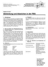 Bekleidung und Abzeichen in der PBS