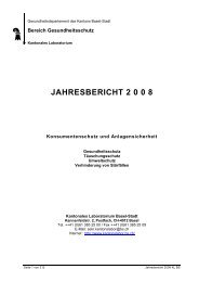 Bericht als PDF herunterladen - Kantonales Laboratorium