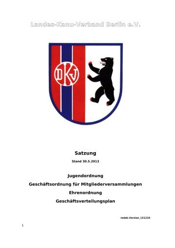 Satzung des Landes-Kanu-Verband Berlin e.V