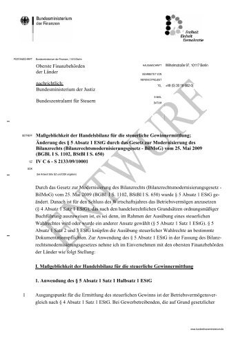BMF-Schreiben Entwurf (PDF - 5 Seiten - 112 KB) - Steuerlinks.de