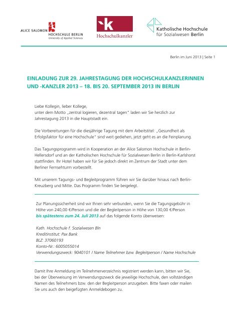 Einladung Zur 29 Jahrestagung Der Kanzlernet De