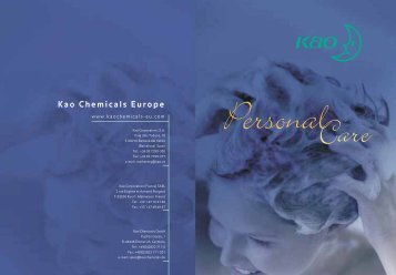 Kao's General Mission Statement - Kao Chemicals Europe