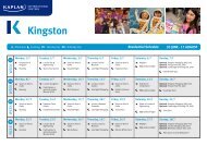 Schedule - Kaplan International Colleges