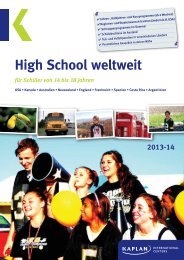 High School weltweit - Kaplan International Colleges