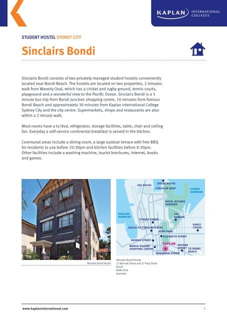 Sinclairs Bondi - Kaplan International Colleges