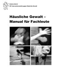 Häusliche Gewalt - Manual für Fachleute - Kantonspolizei Zürich