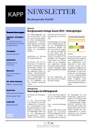 14. Ausgabe.pub - KAPP Rechtsanwalts GmbH