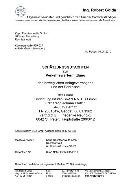 Gutachten - KAPP Rechtsanwalts GmbH