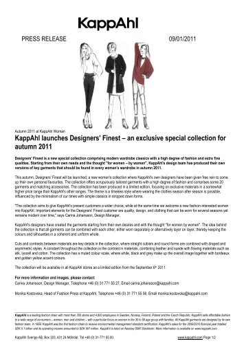 download press release - KappAhl