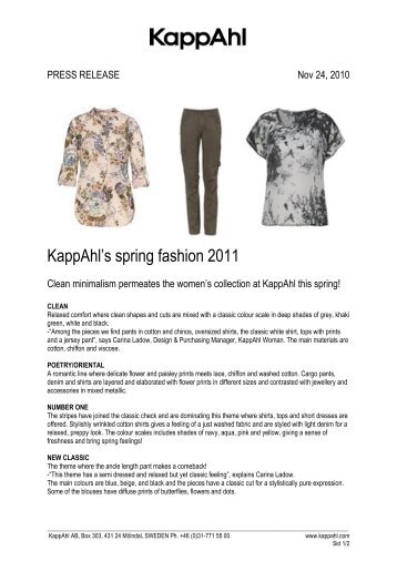 download press release - KappAhl