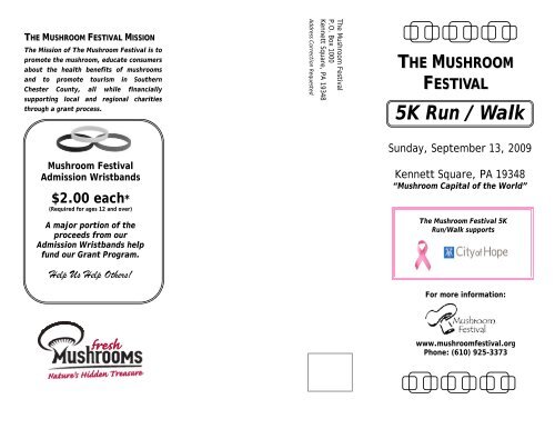 THE MUSHROOM FESTIVAL 5K Run / Walk - KAPRB