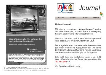 Djk-Journal Juni 2011 - DJK Dom Minden e.v.