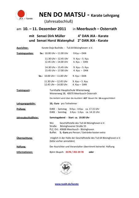 Info - Karate-Dojo Bonn