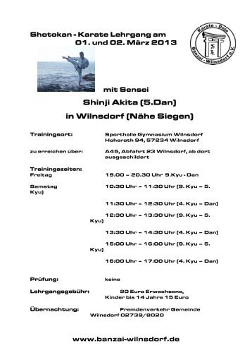 Info - Karate-Dojo Bonn