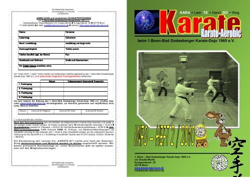 Heft 2 - 2010 als PDF ansehen/downloaden - Karate-Dojo Bonn