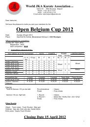 Open Belgium Cup 2012 - Karate-Do Teteringen